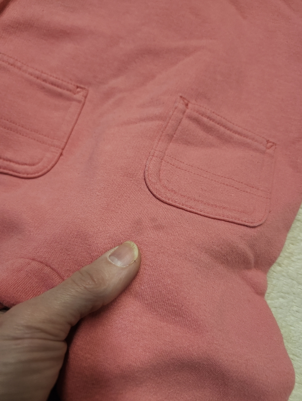 ☆ Carhartt Girl's Infant Hooded Zip Up Bodysuit Coverall Size 12 Months Pink - Picture 10 of 10